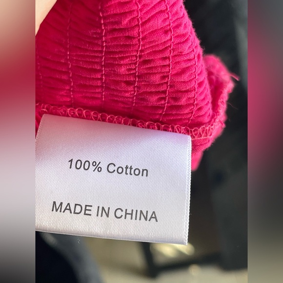 o.p.t. One Pretty Time NWT Ruffled Pink Strap and Square Smocked Top - Picture 4 of 8